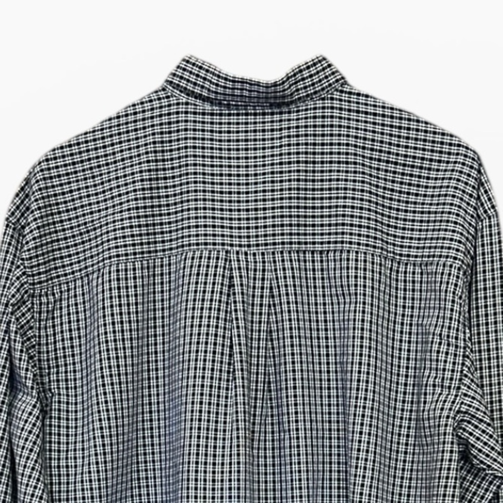 Wrangler Riata Black White Checkered Plaid Long Sleeve Button Down Shirt XXL - Picture 10 of 11